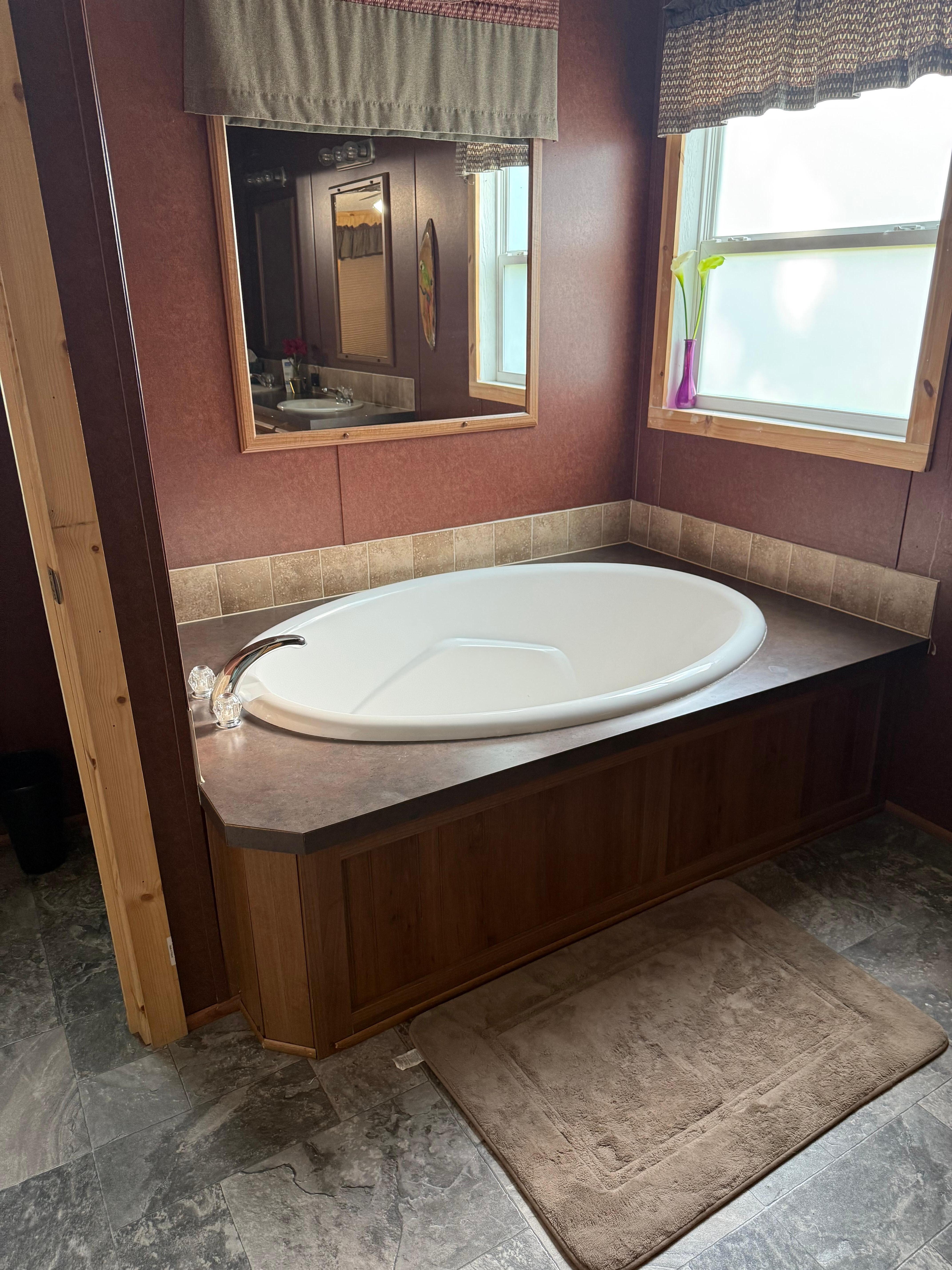 Master bath sunken tub 