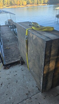 This is just sitting at the dock like someone abandoned it long ago.