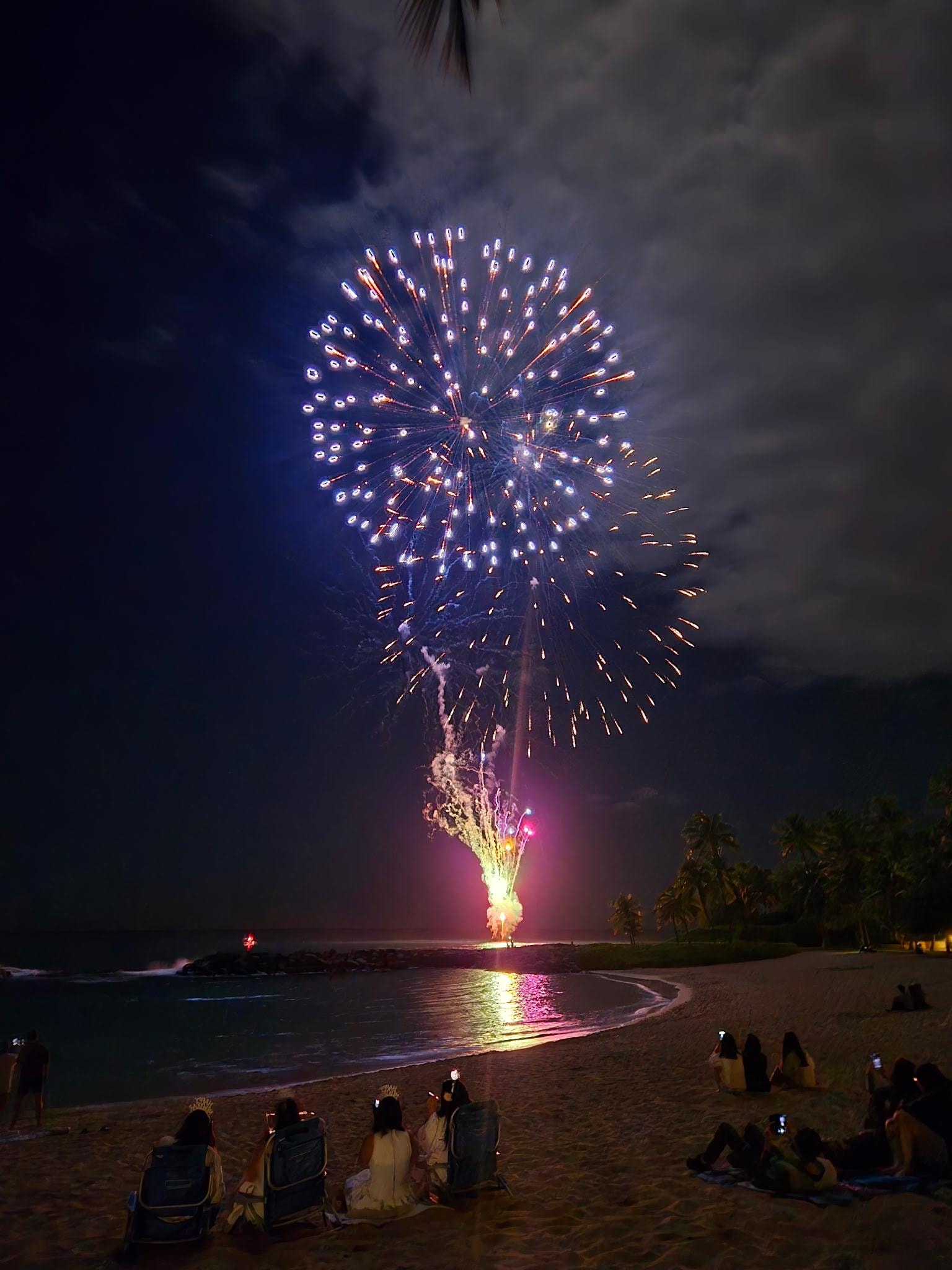NYE fireworks right outside room! 