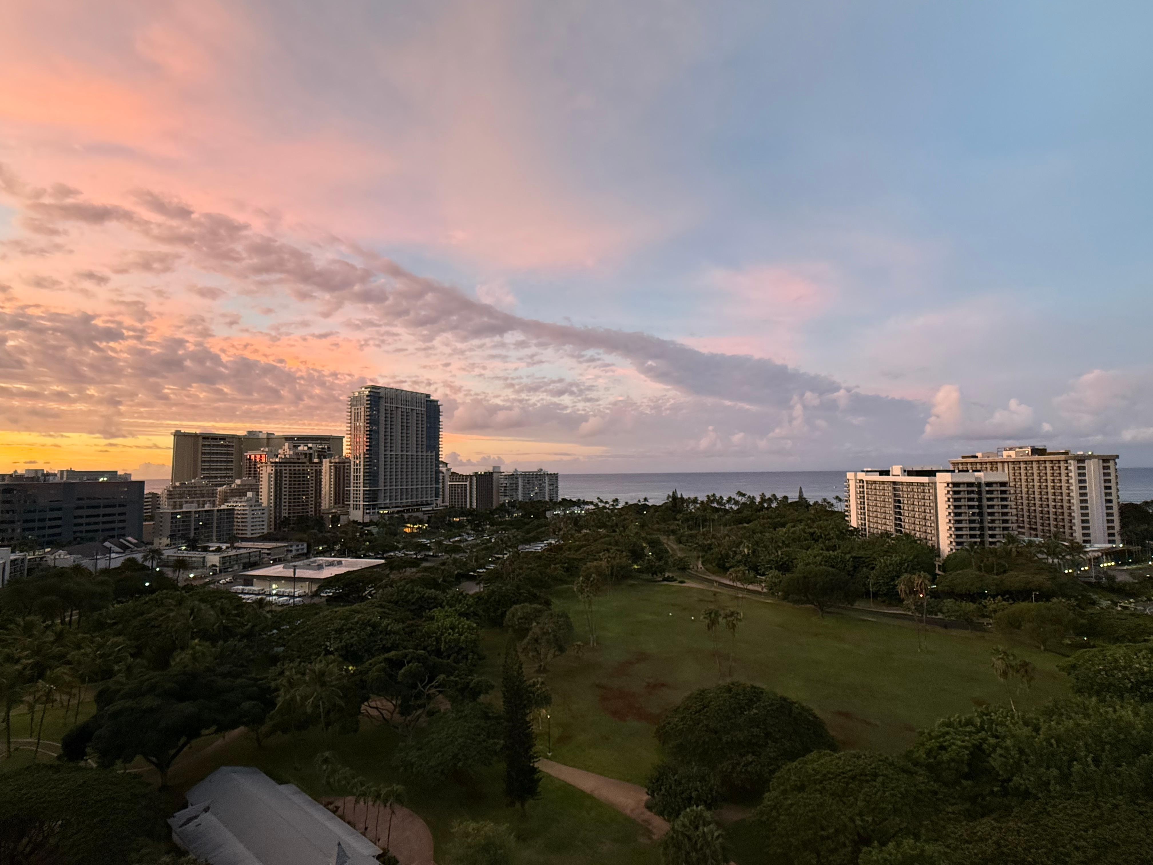 Sunrise from the lanai off the living room