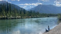 Riverwalk around Canmore Engine Bridge