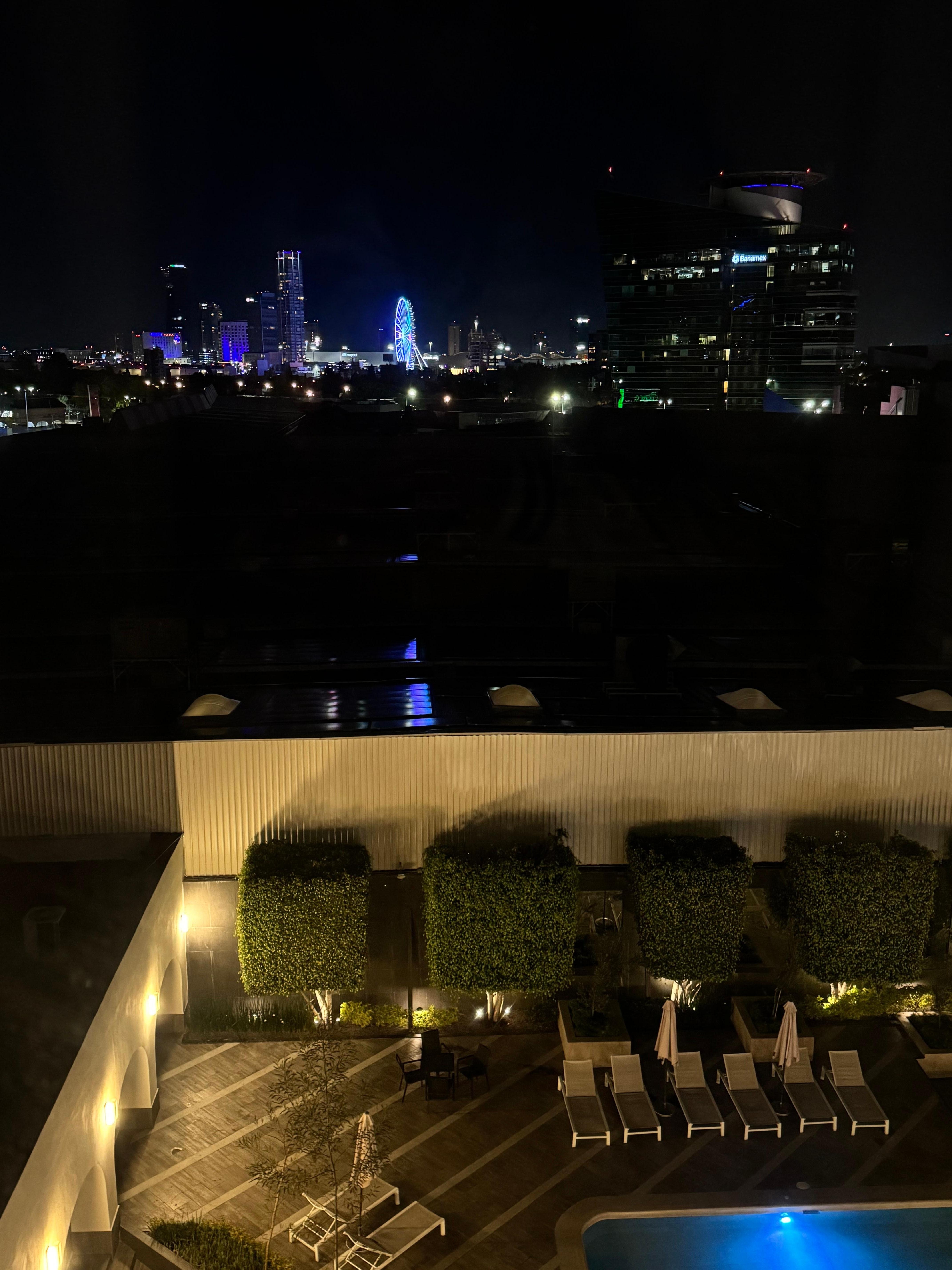 La vista es muy linda por las noches 