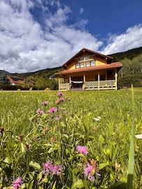 Aangezicht huis vanuit de tuin