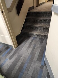 No way to get luggage cart up the stairs