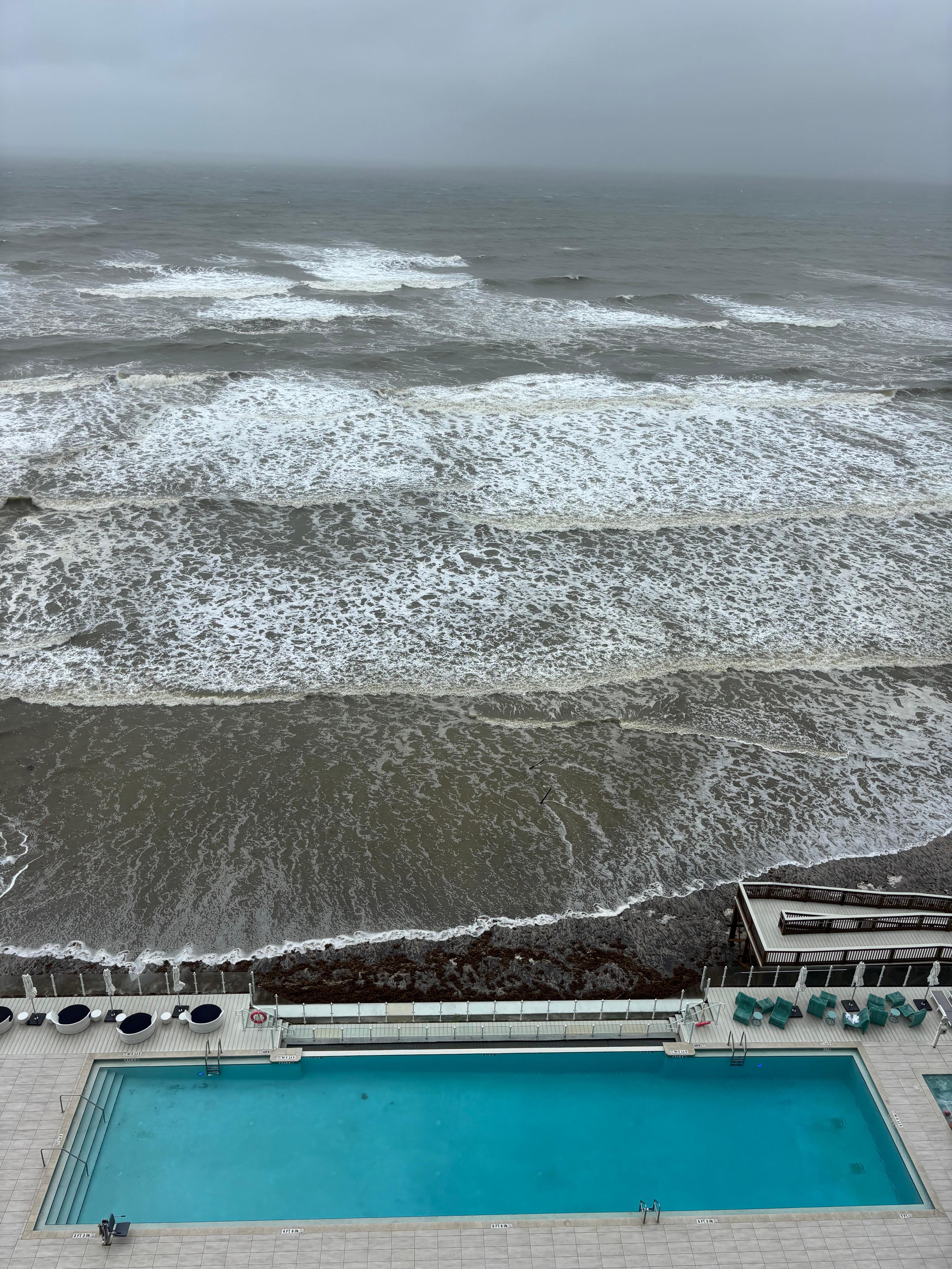 View from our room’s balcony 