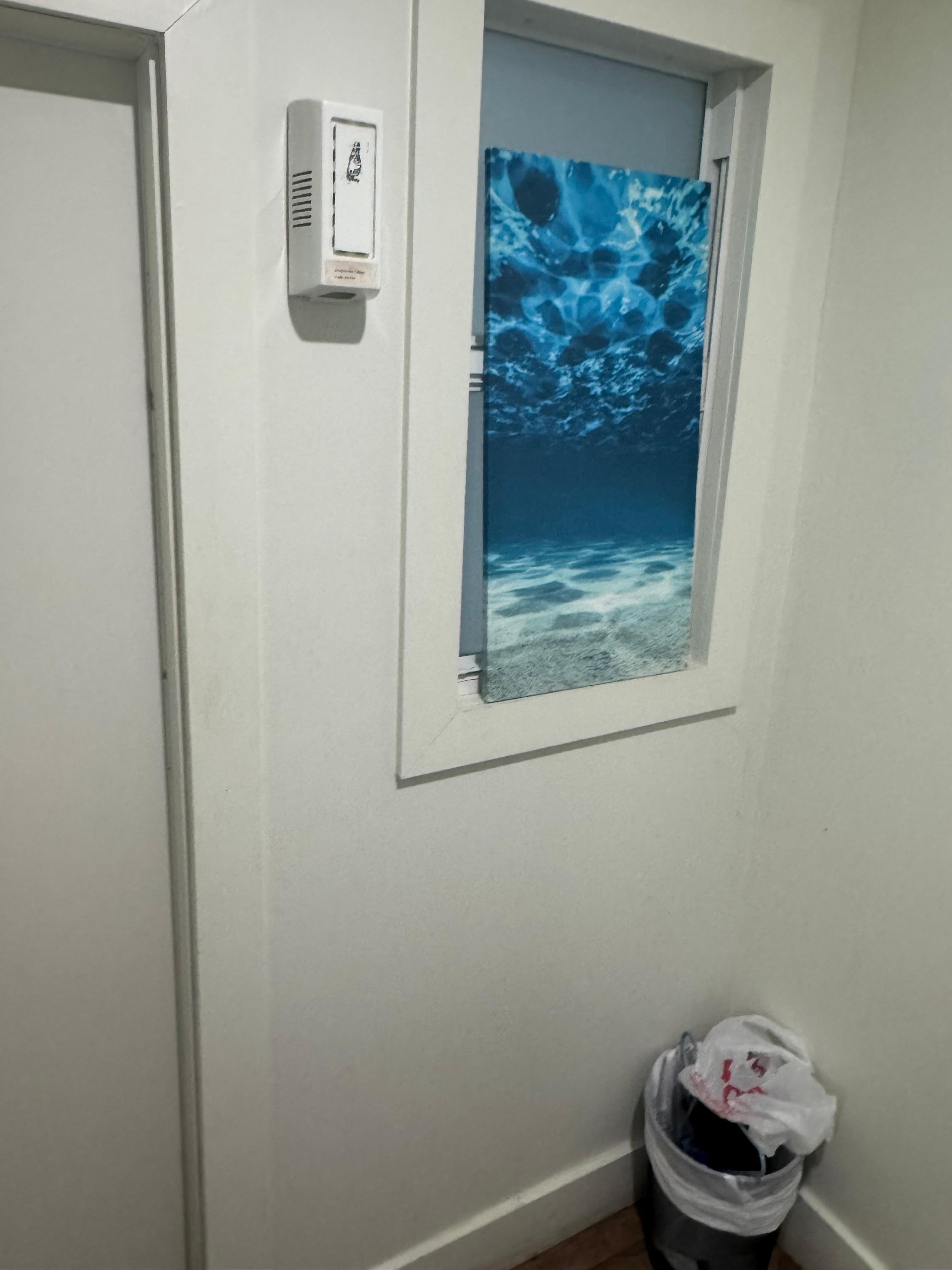 No blind in front window. Used a picture. 