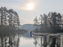 Kayaking in the morning.