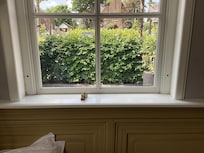 All windows were screwed shut to prevent not only break outs but also break-ins