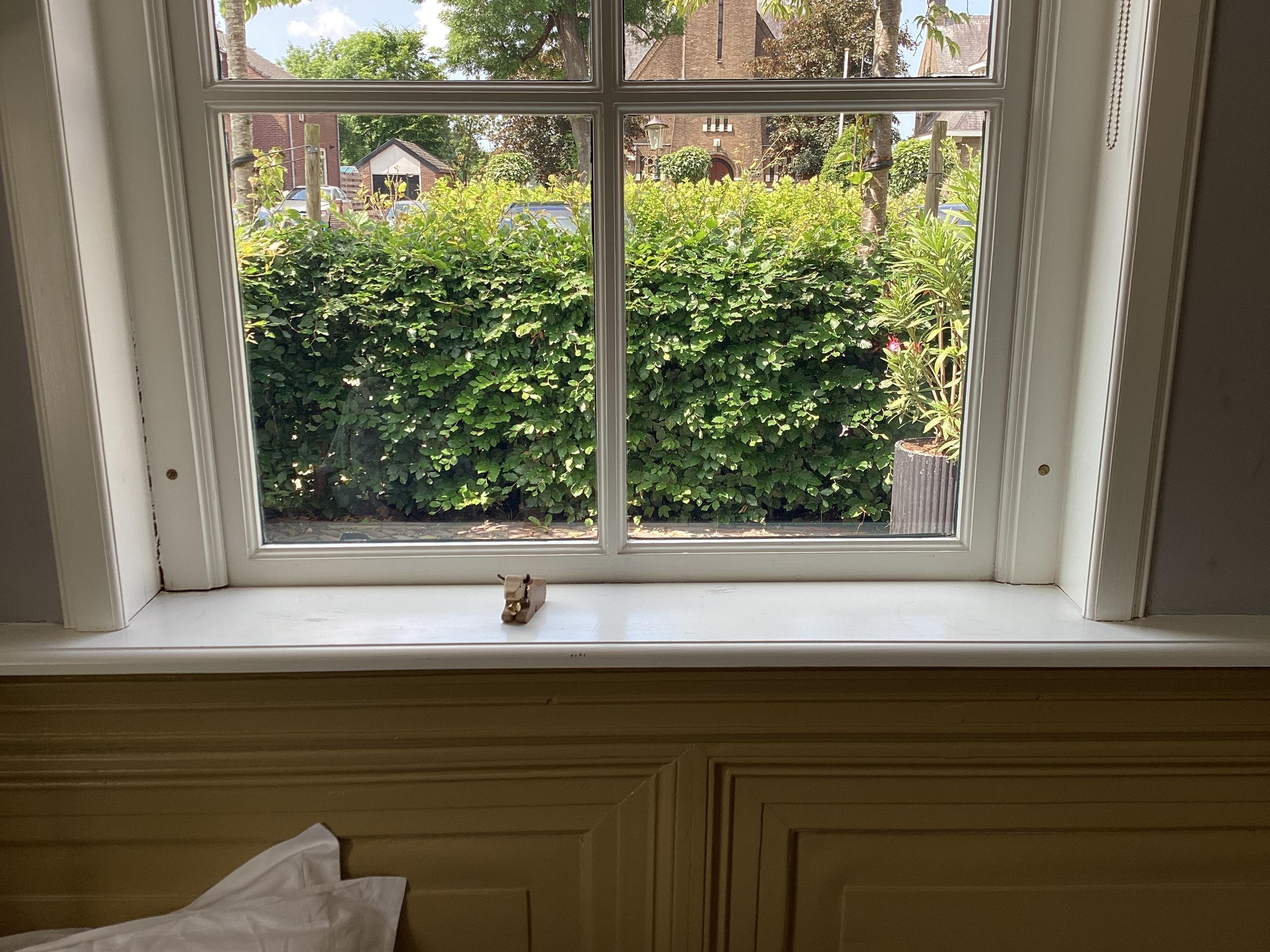 All windows were screwed shut to prevent not only break outs but also break-ins