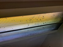 This is the filthy light in the bathroom