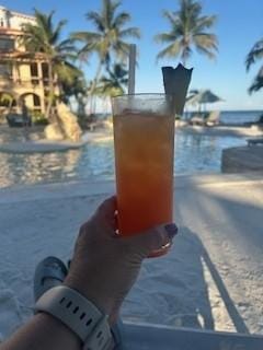 Happy hour from my beach chair.