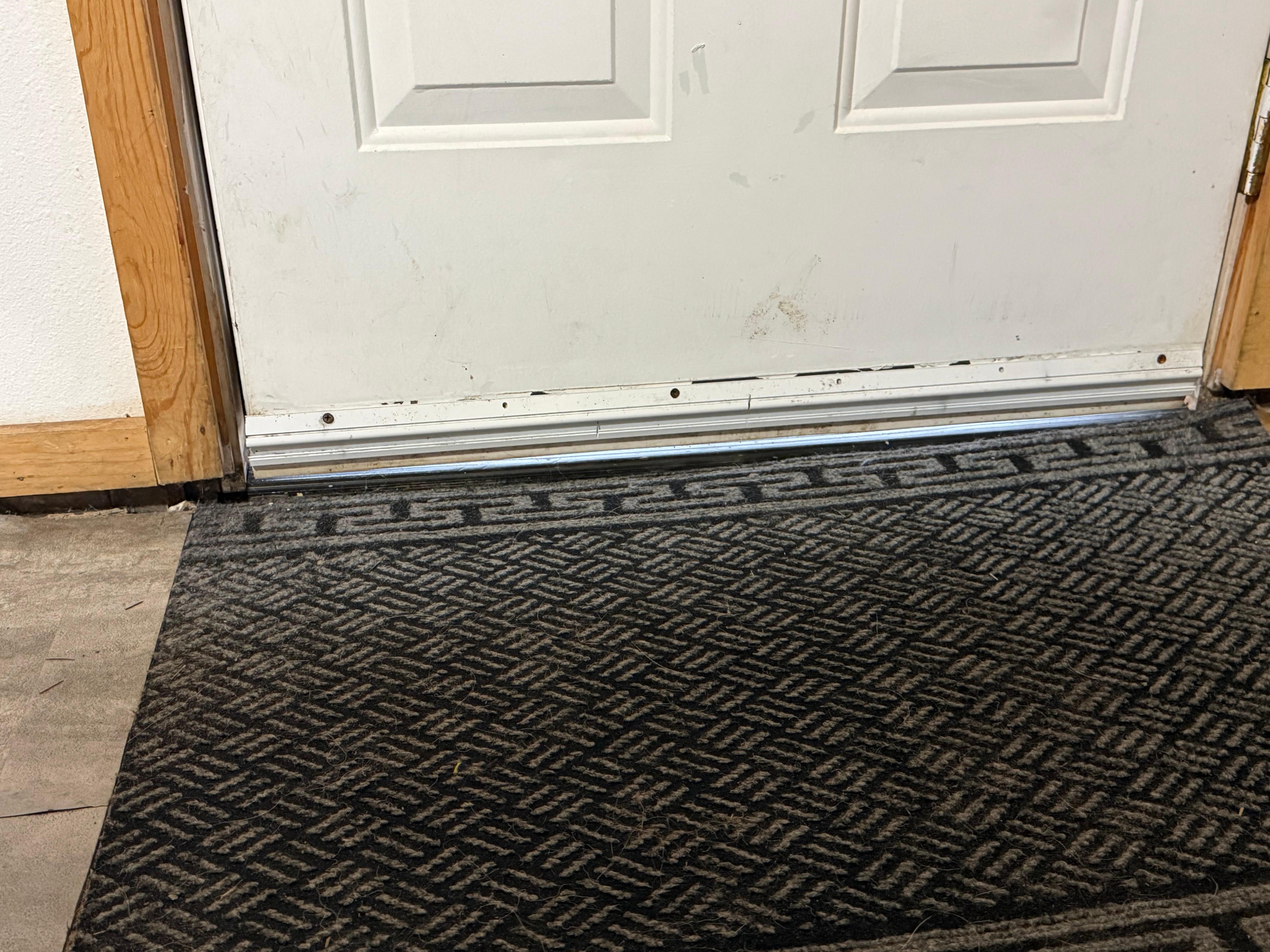 The gap between the door letting all
The moisture in.