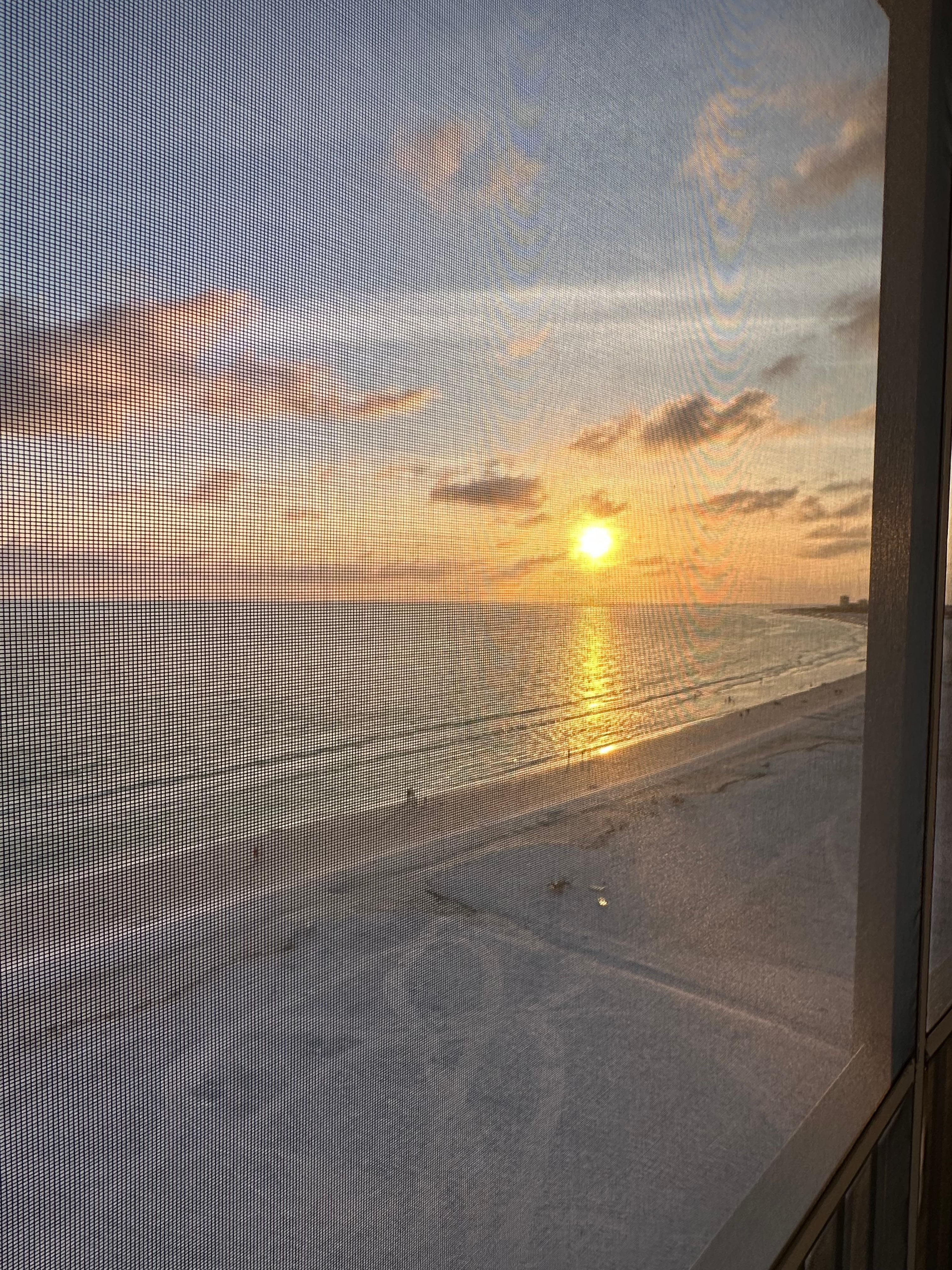 Beautiful sunset from balcony 