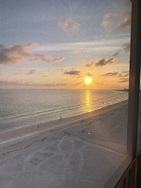 Beautiful sunset from balcony