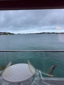 Pooling out the room/ patio. Felt like bring on a cruise ship.