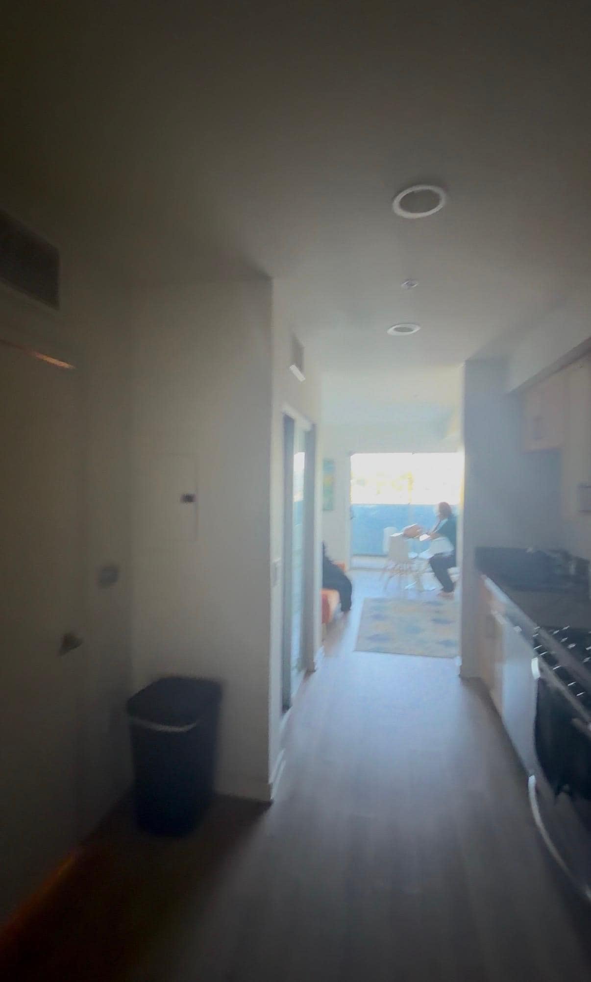 From the front door in, studio apartment 