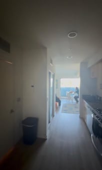 From the front door in, studio apartment