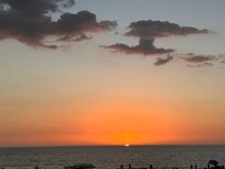 Sunset from our balcony.