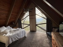 Primary bedroom. Has attached bathroom.