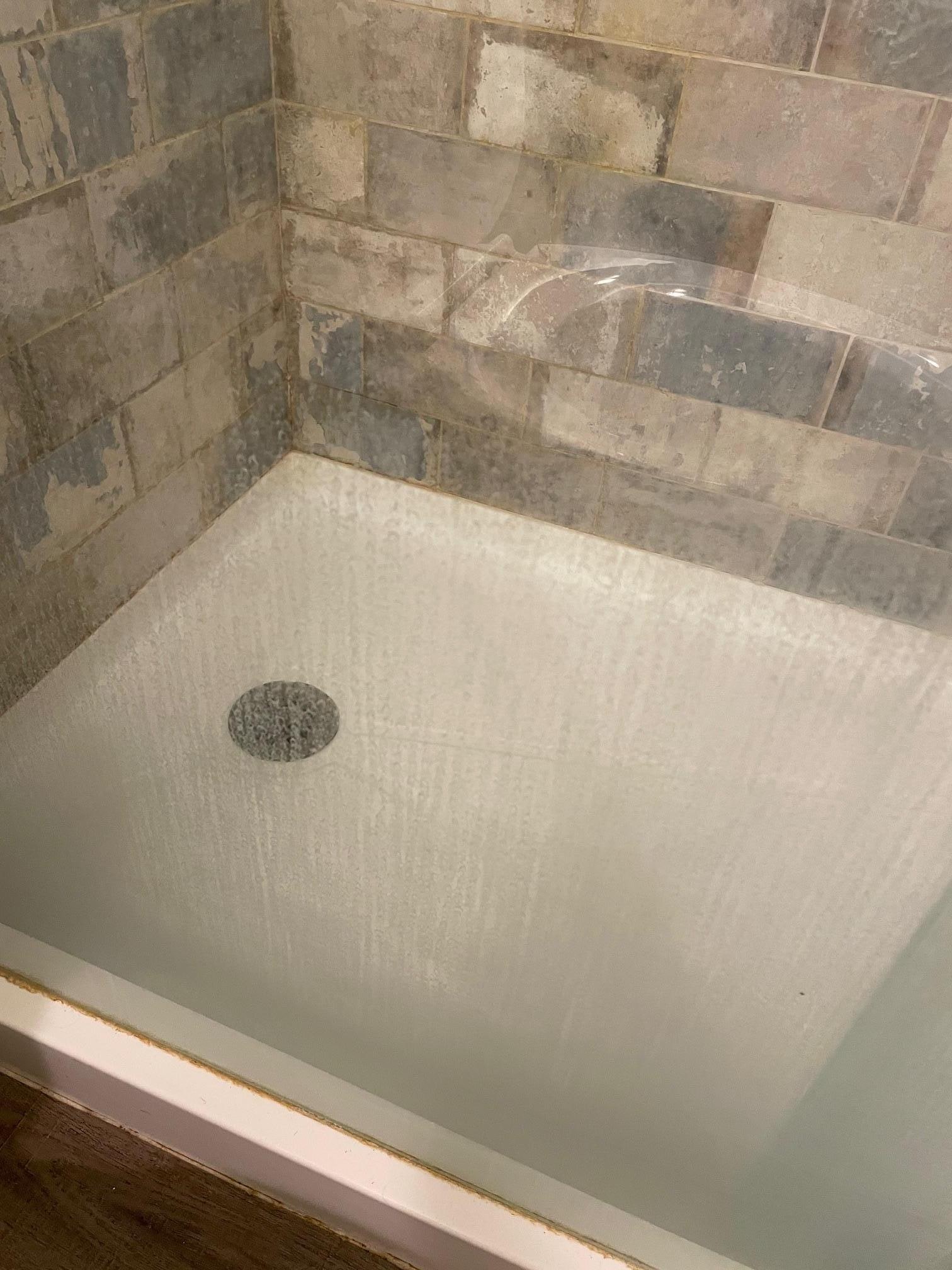 Shower Door Uncleaned