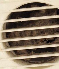 Dirty extraction fan in bathroom