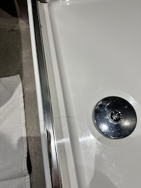 Shower floor crack (spotted prior to my shower)