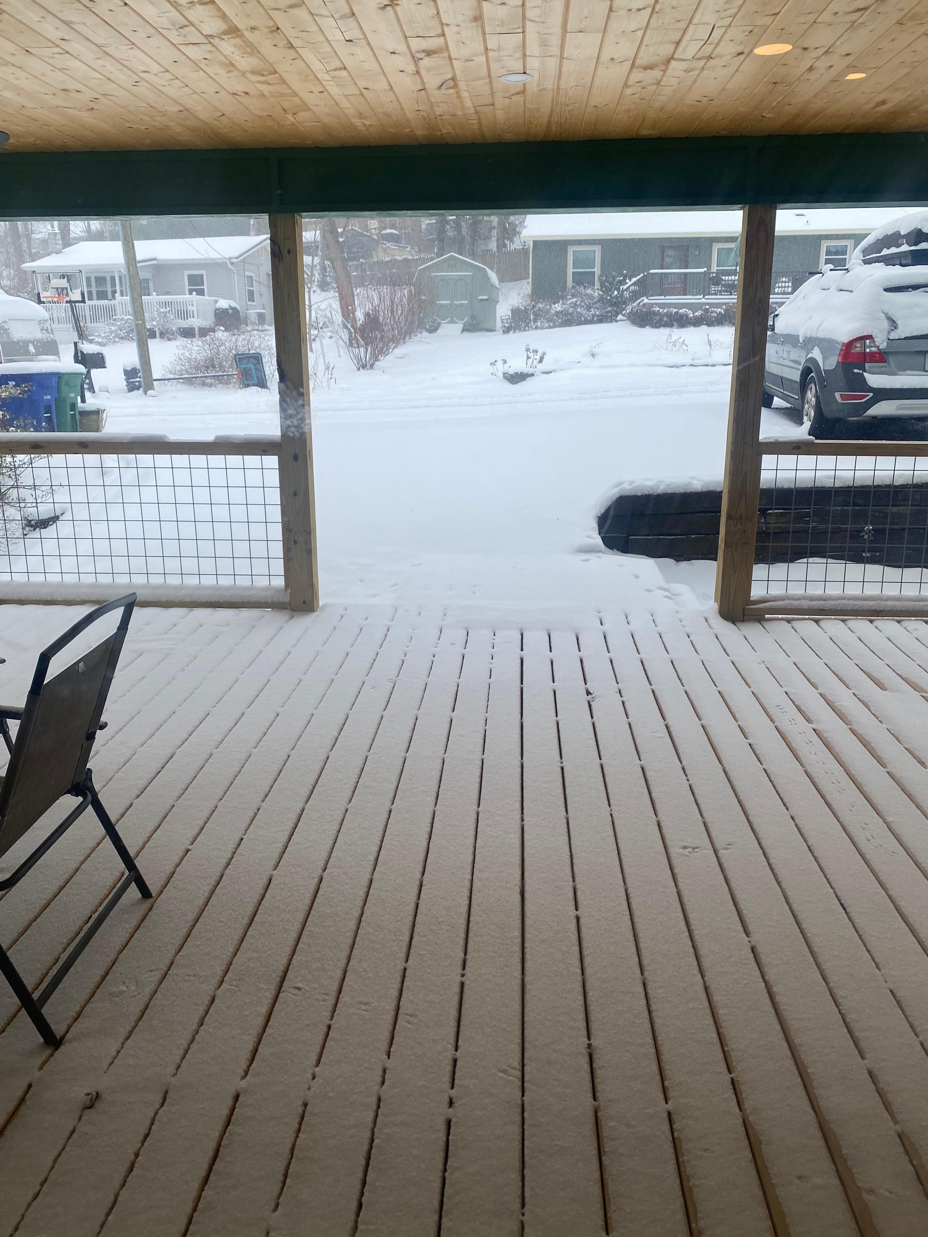 It snowed about 6" while we were here.