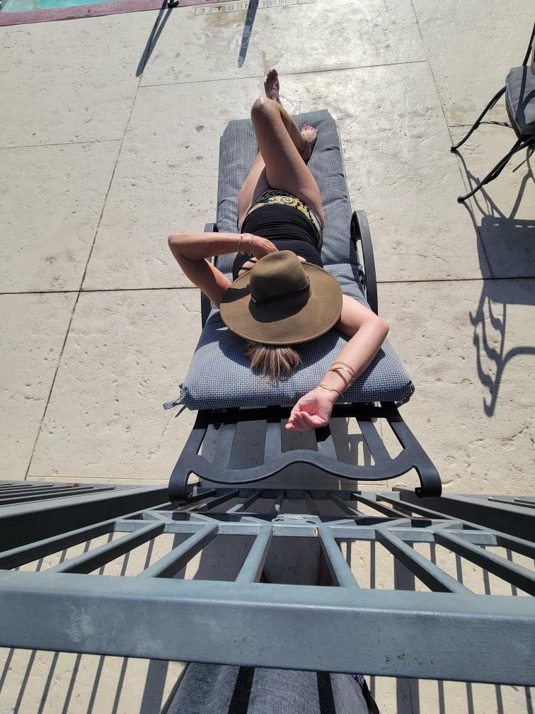 Relaxation by the Crown Plaza pool!
