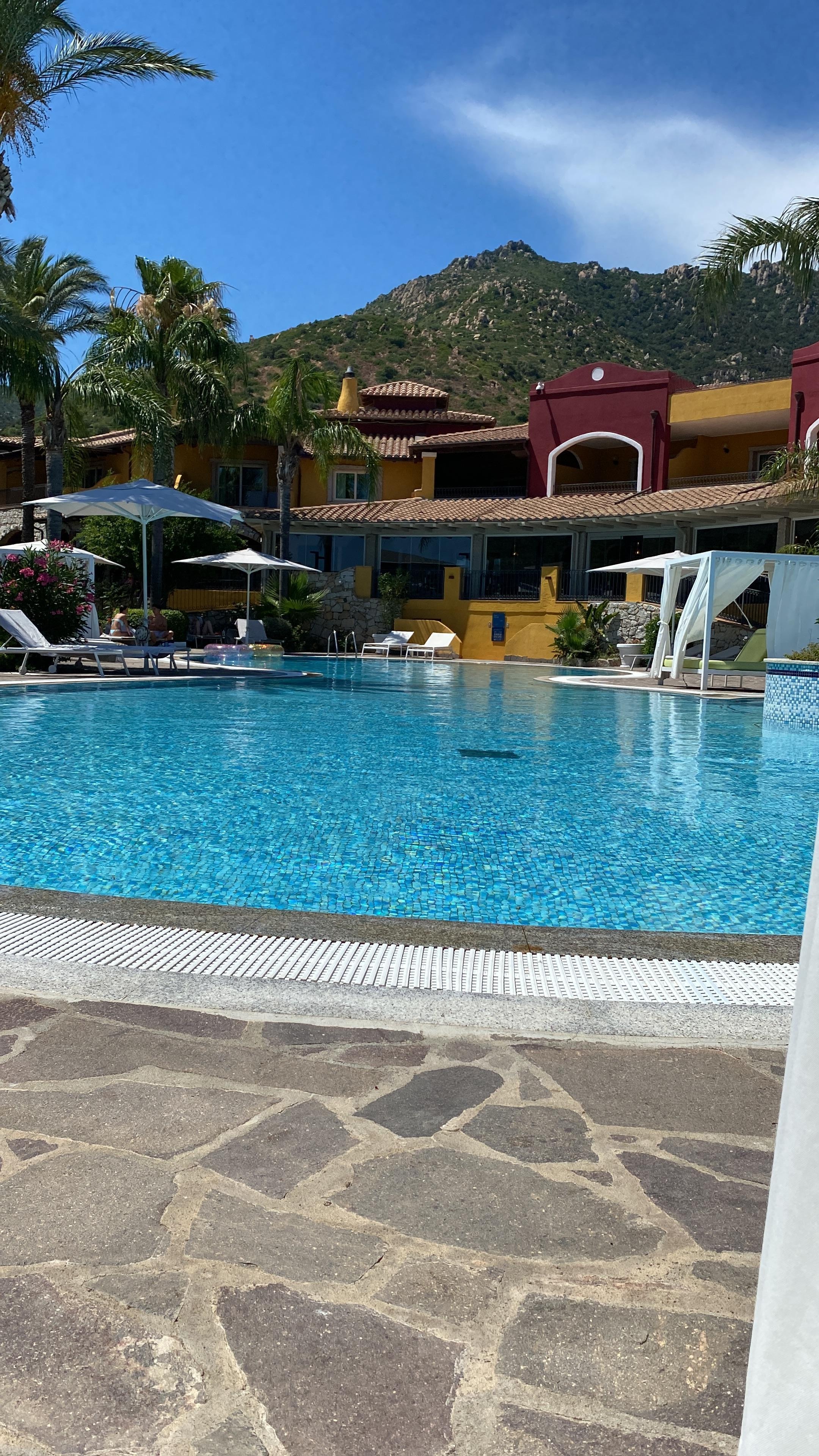 A relaxing afternoon by the pool.
