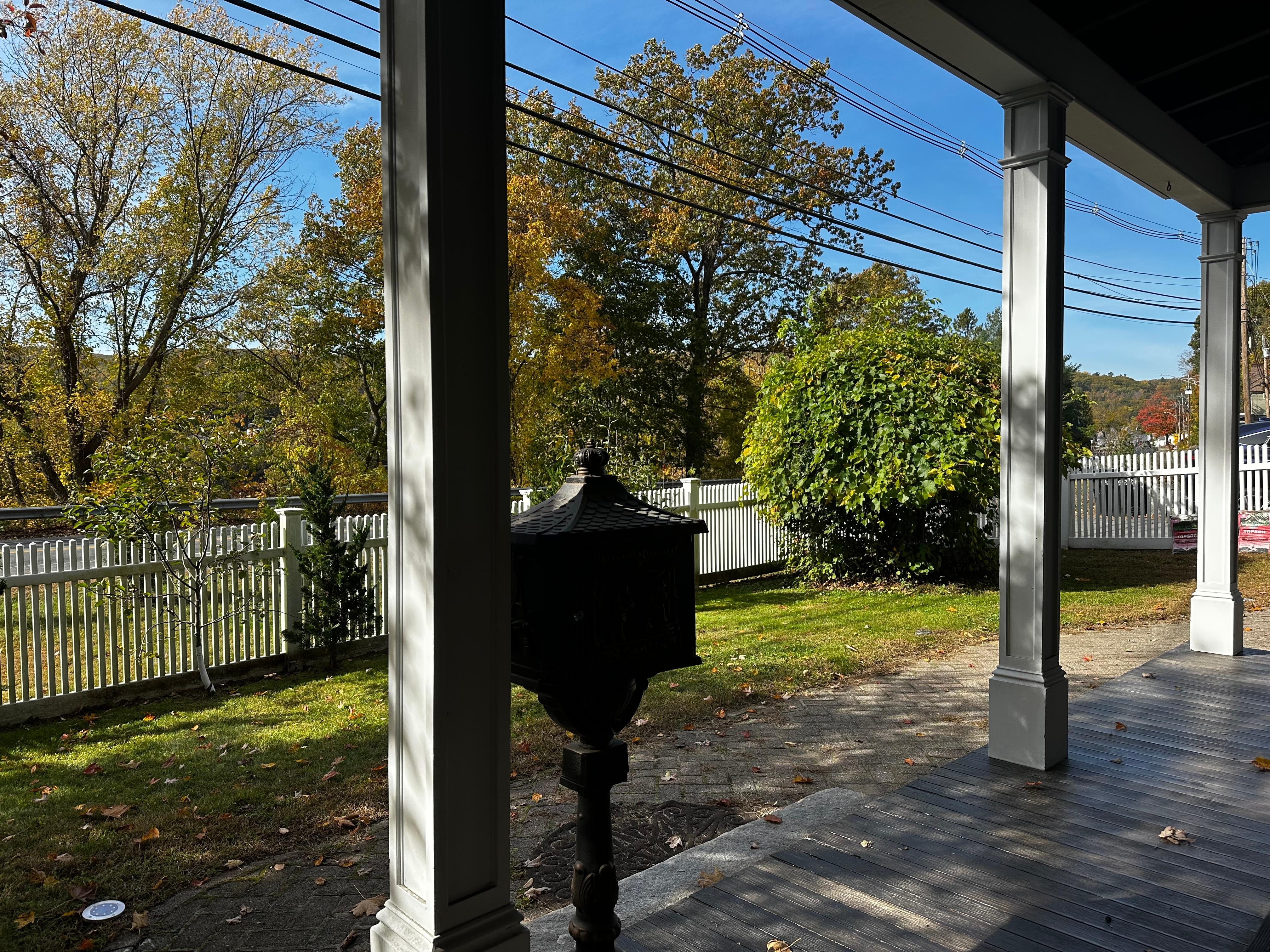Morning view from the front porch - while having coffee 