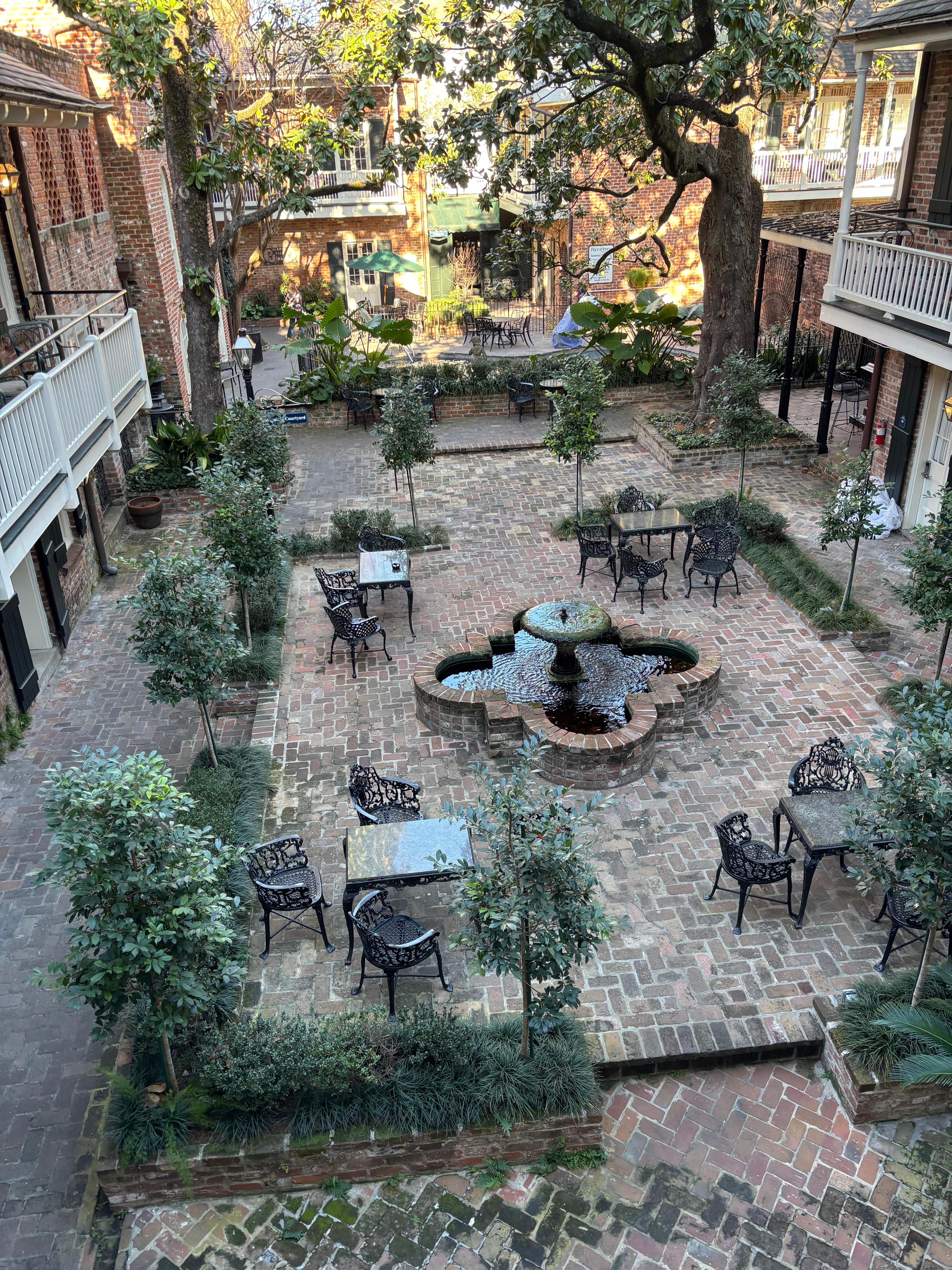 The Magnolia courtyard for my room 