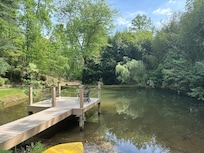 It was fun watching the koi fish from the dock