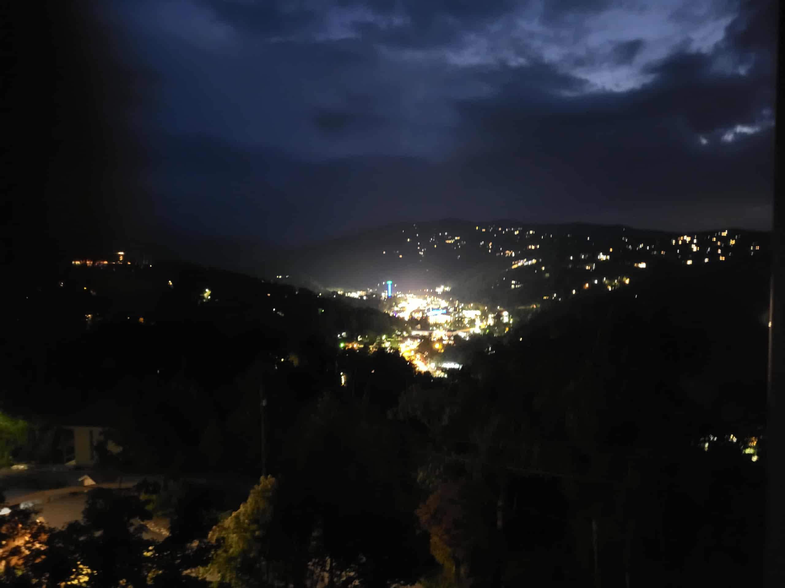 View from the second floor at night
