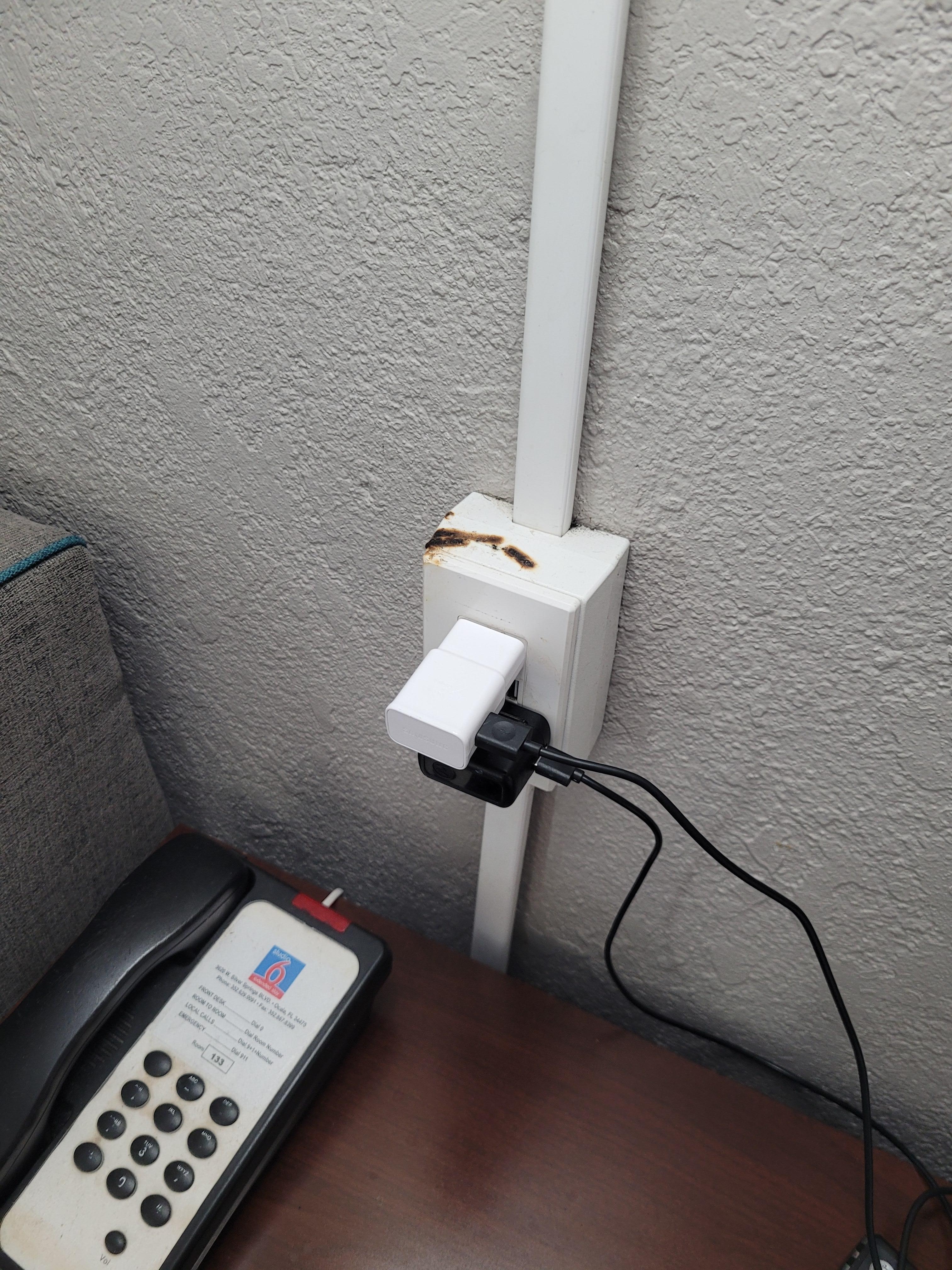 Just one of the burn marks