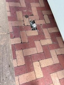 broken glass under table on the balcony