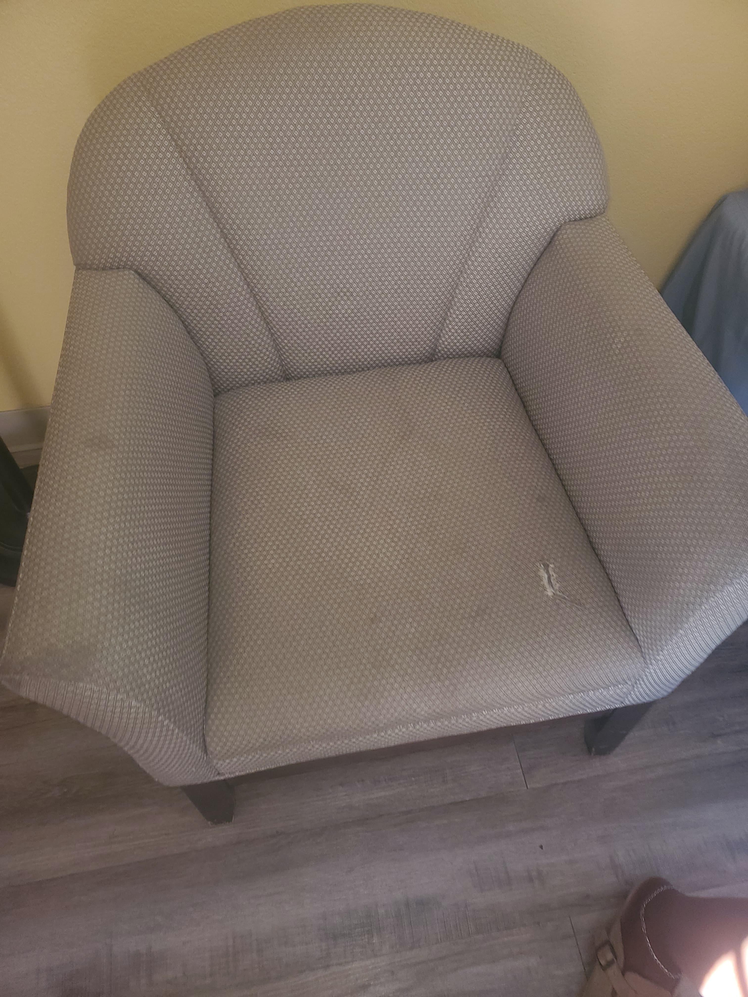 Dirty chairs with stains