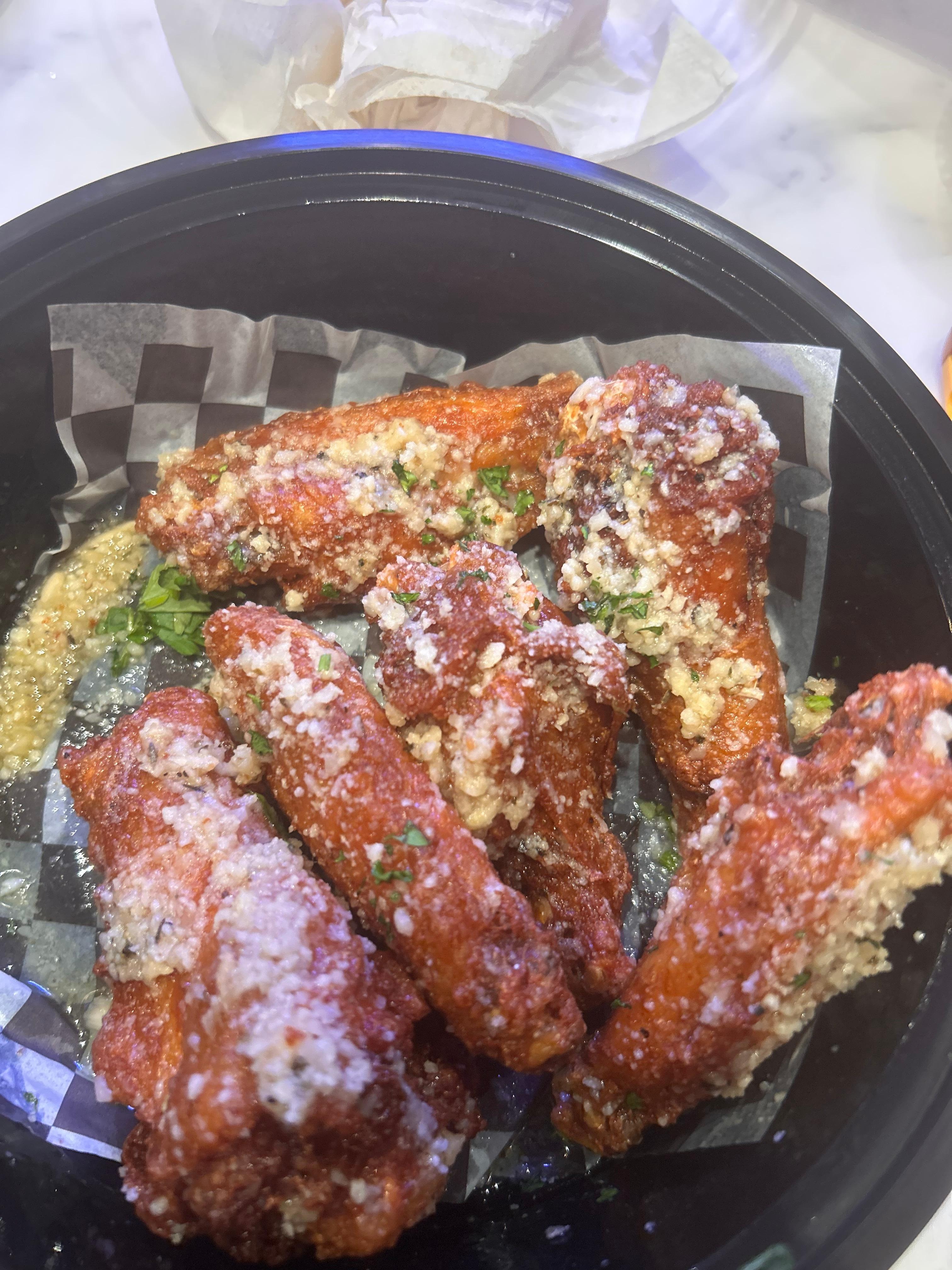 This chicken was sooooo good it’s from the restaurant right across from check in and they stay open late 