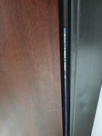 Crack in door after we managed to get it to close