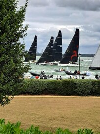 View of the starting boats of the Fastnet Race from the house.