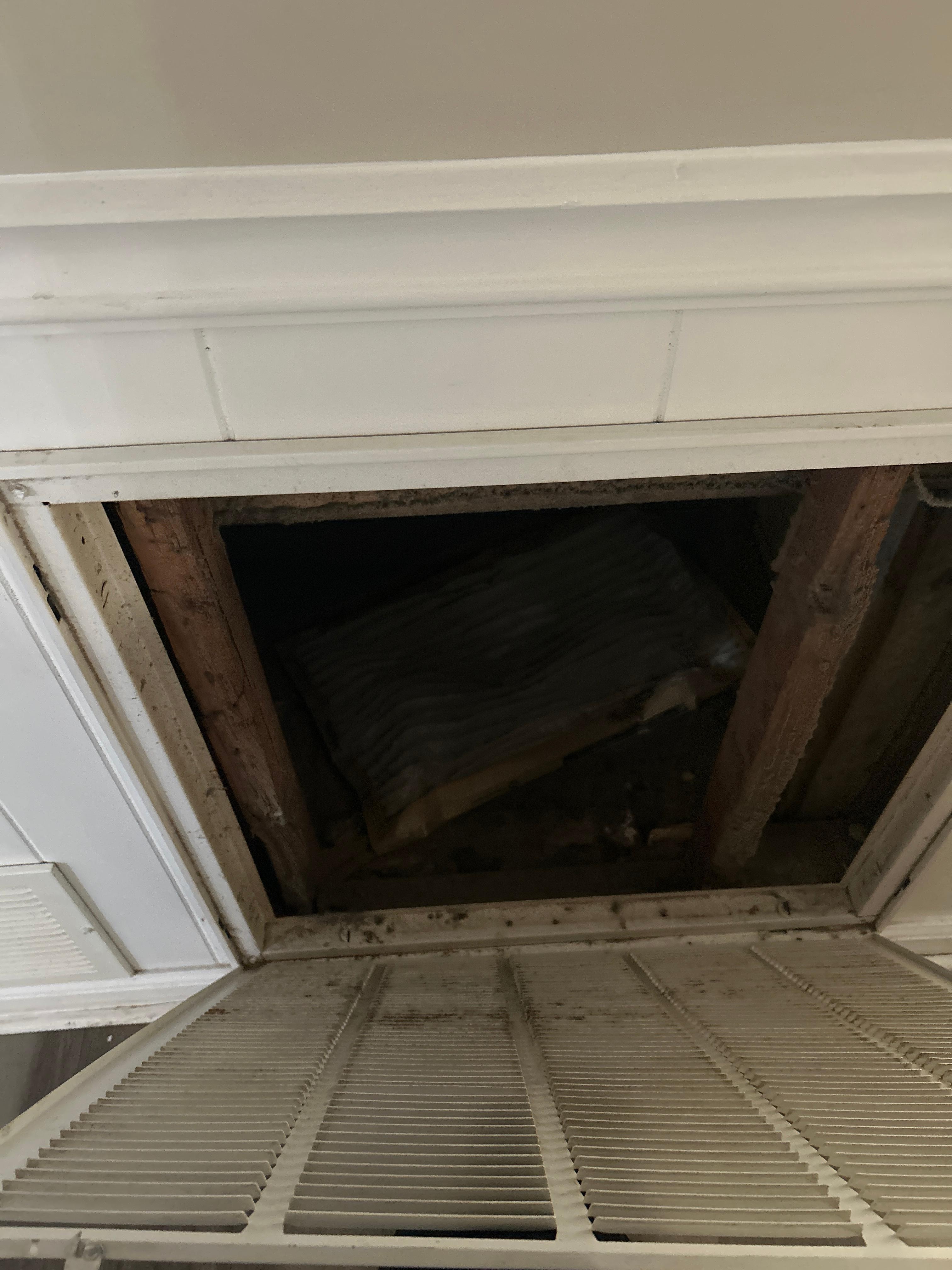 Air filter inside laying in filth and black