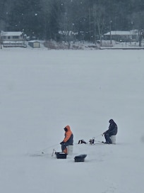 A couple of guys went ice fishing while we were there.