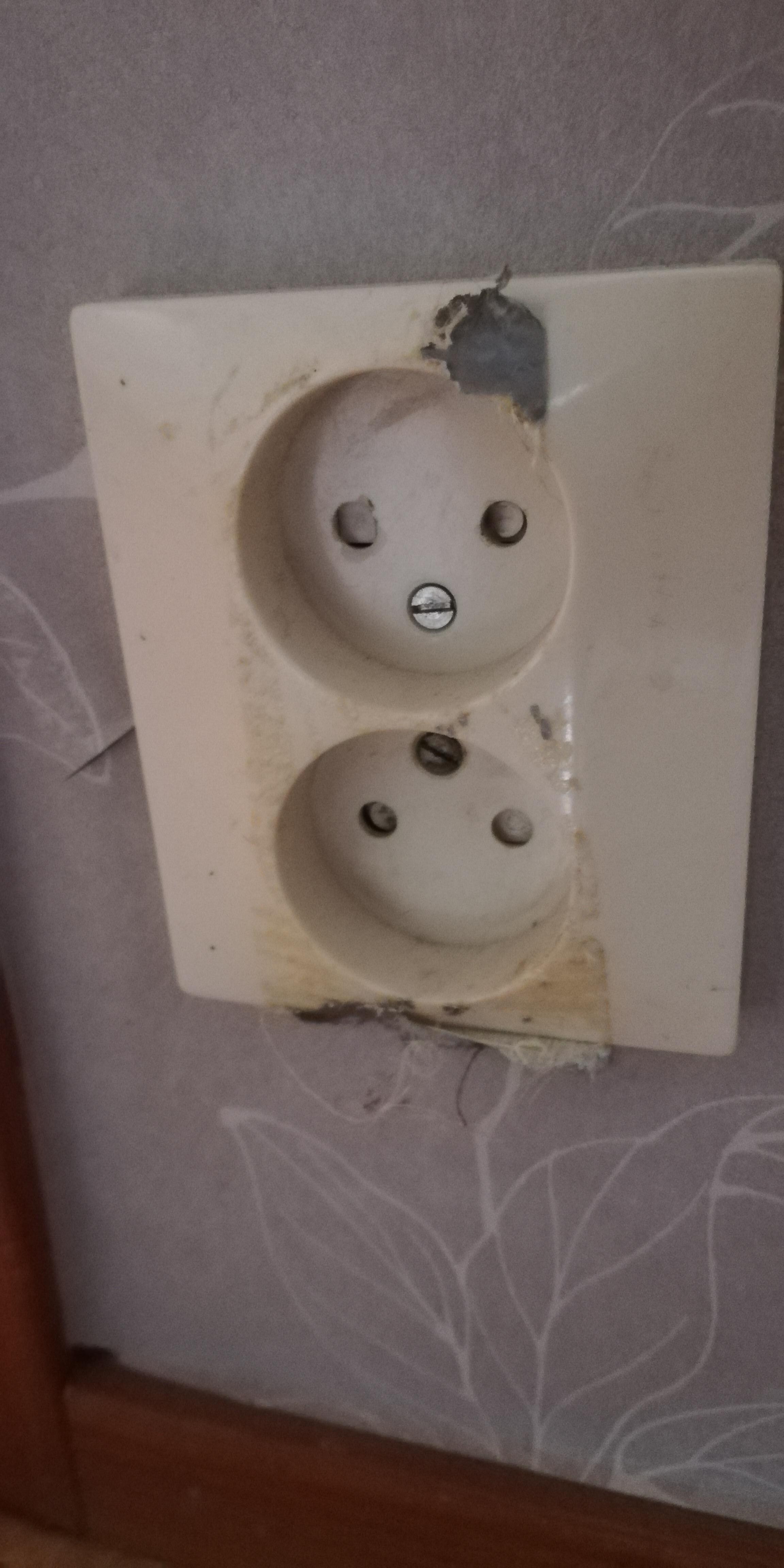 Steckdose inkl. Spinnweben