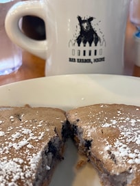Delicious Bar Harbor bkfst - blueberry pancakes!