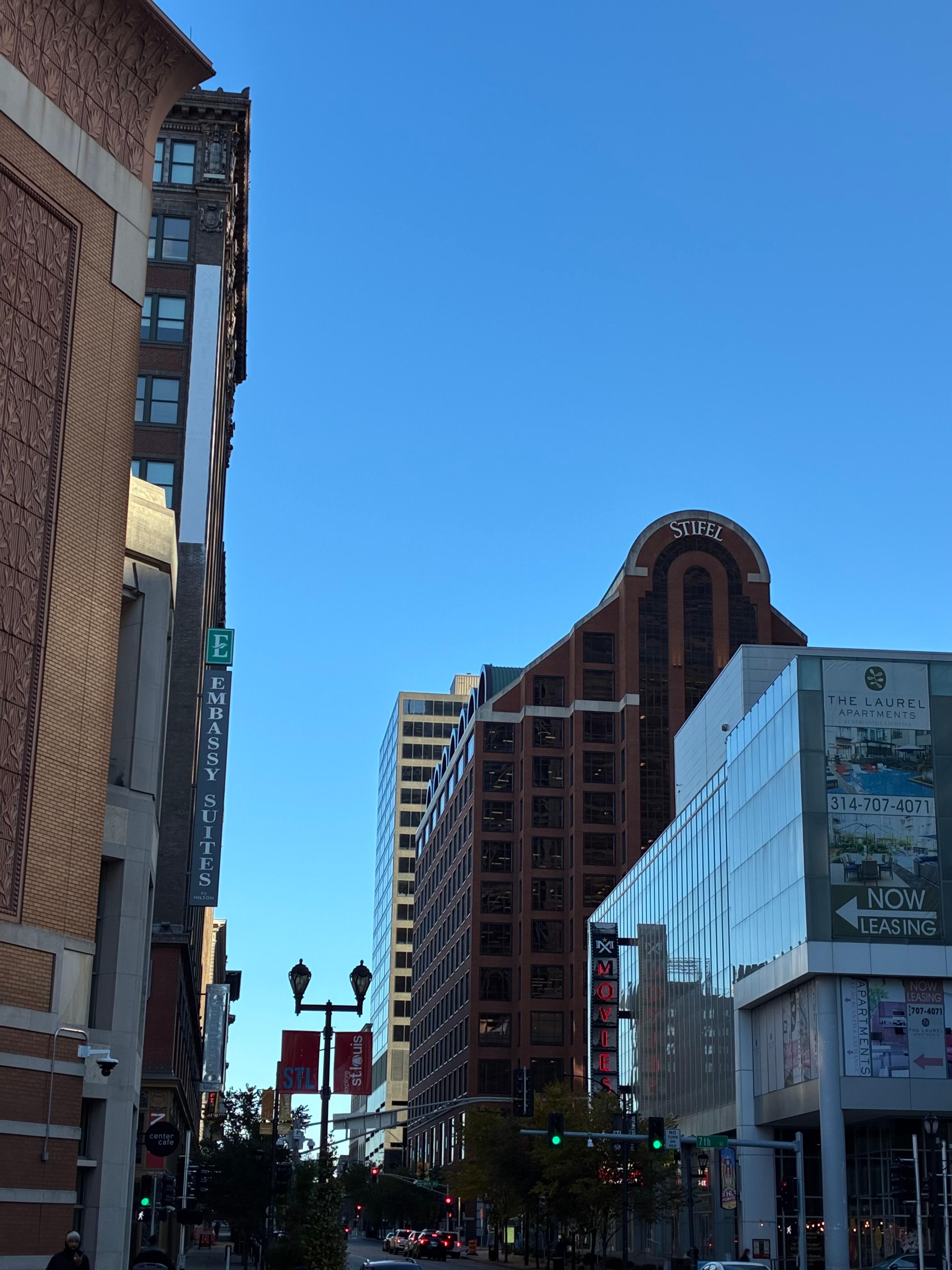 The Embassy Hotel  on left side of street.