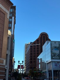 The Embassy Hotel on left side of street.