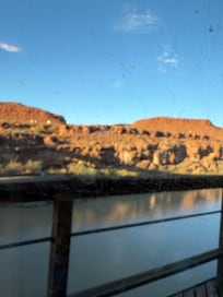 View from outside the cafe