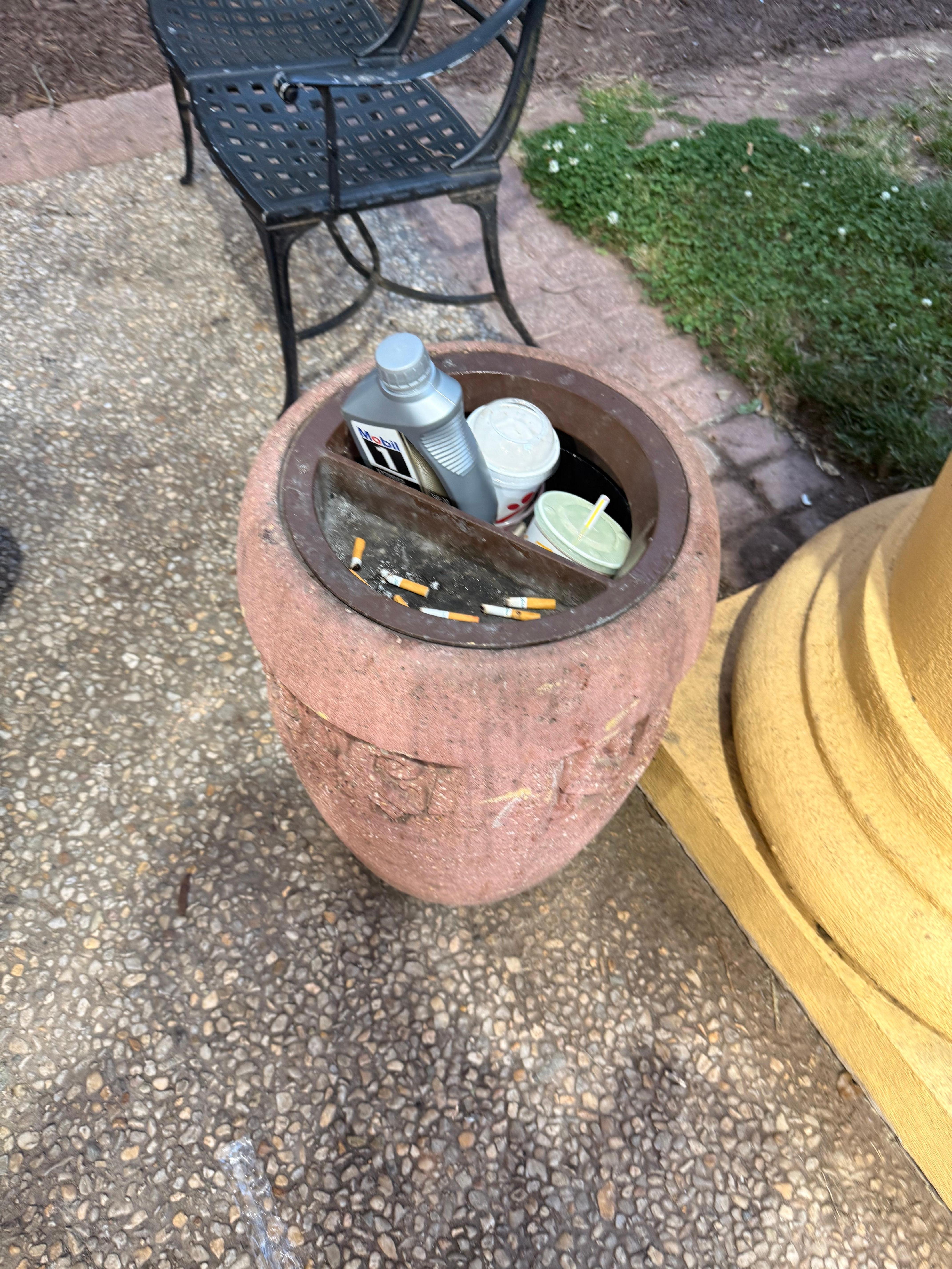 Trash all over premises and cigarette smoking in rooms!