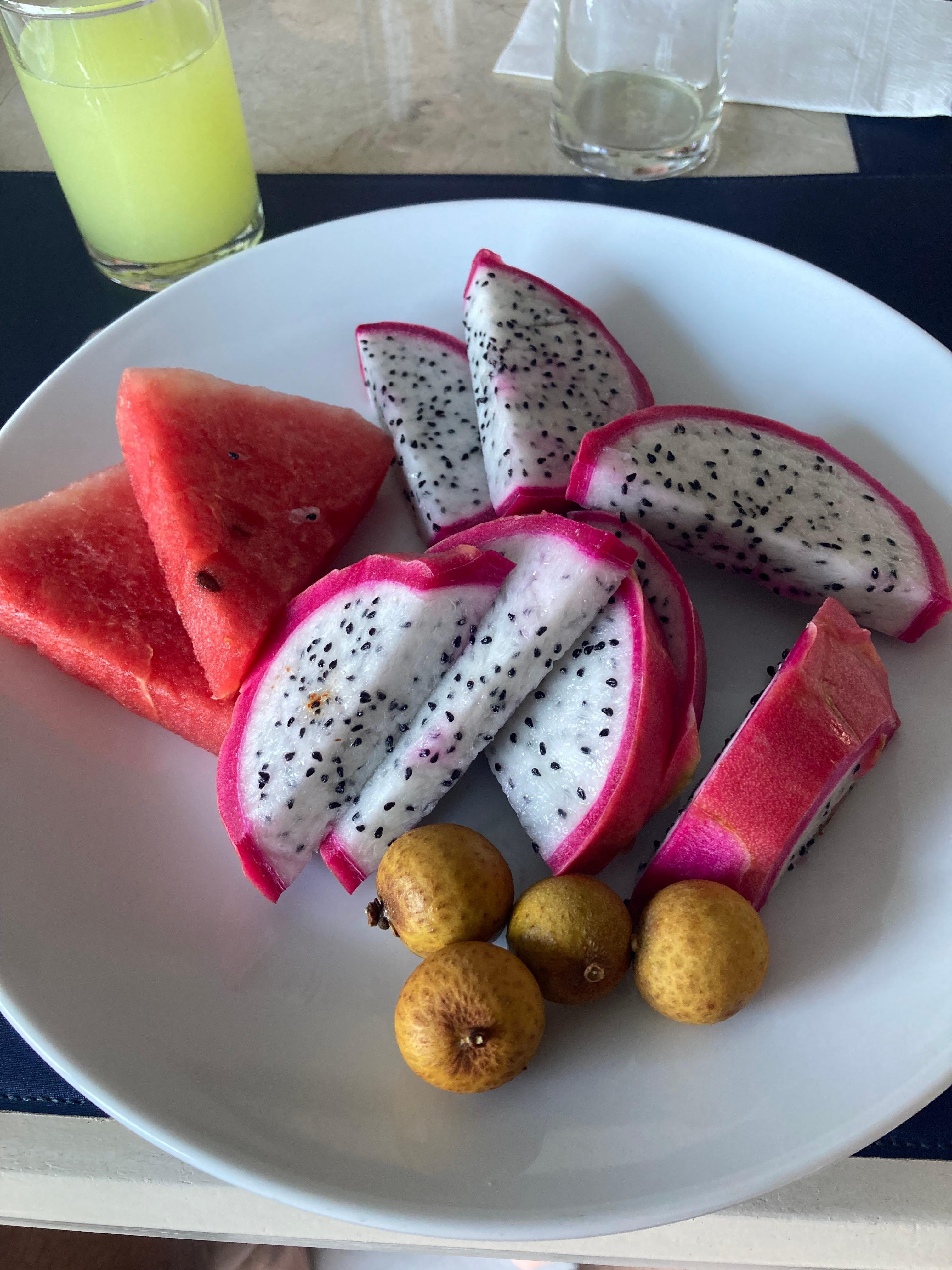 Amazing fruit from breakfast which changed daily