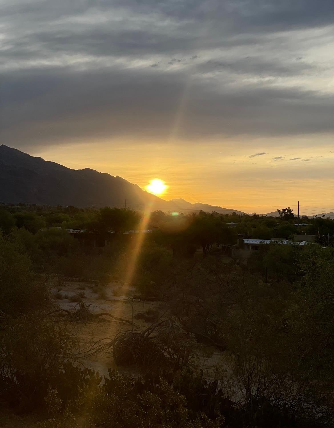 Sunrise from our patio. 