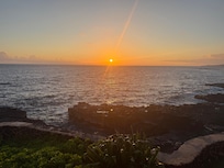 sunset view from deck